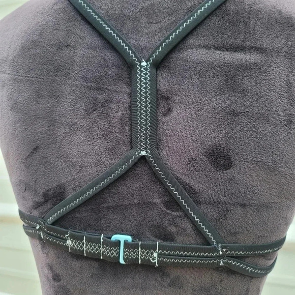 Victorias Secret Beach Sexy Mint 6TK Triangle Bikini String Stitched Swim Top l - Picture 14 of 14